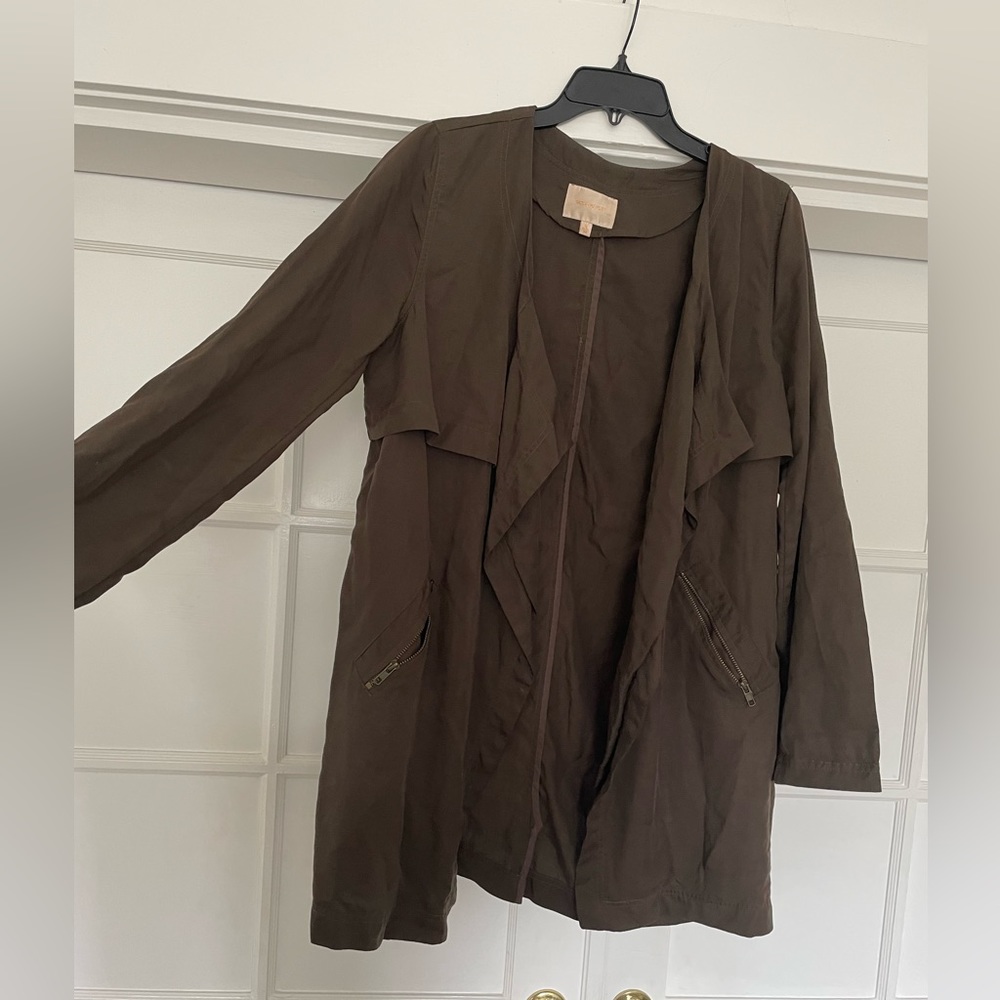 Forest green trench coat size M
